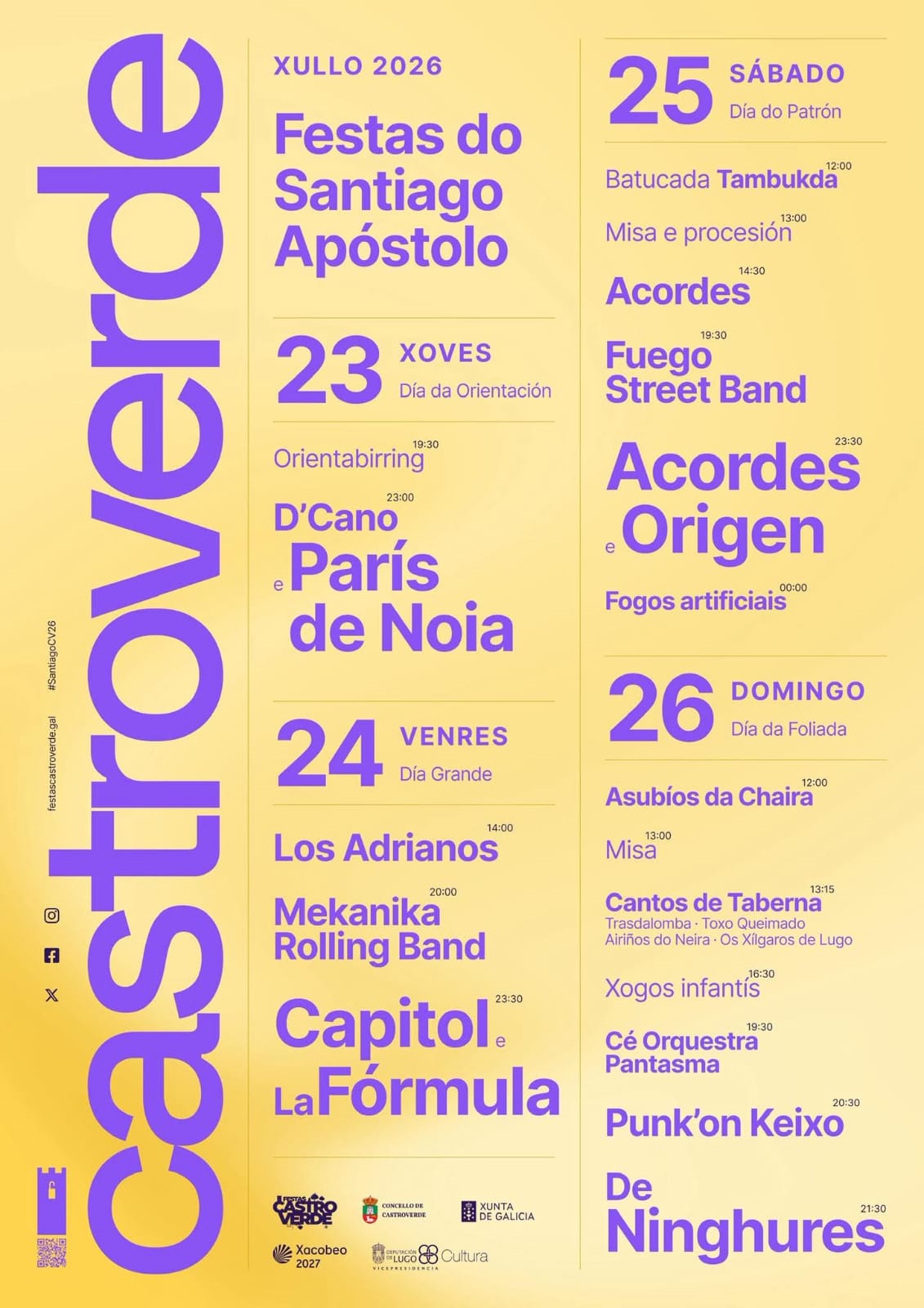 Cartel Festas Castroverde 2026
